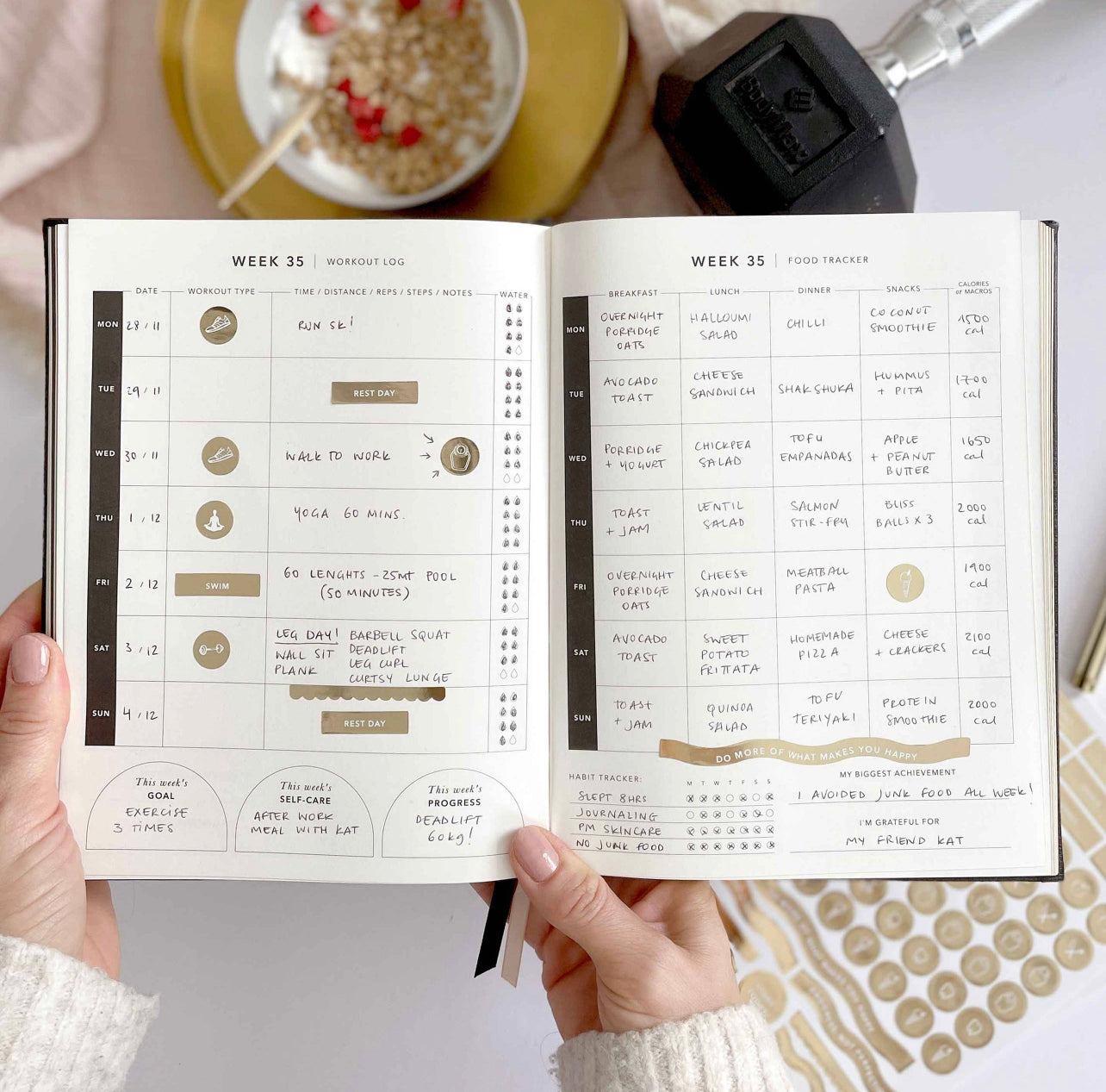 Fitness Journal and Meal Planner - Selene + Sol