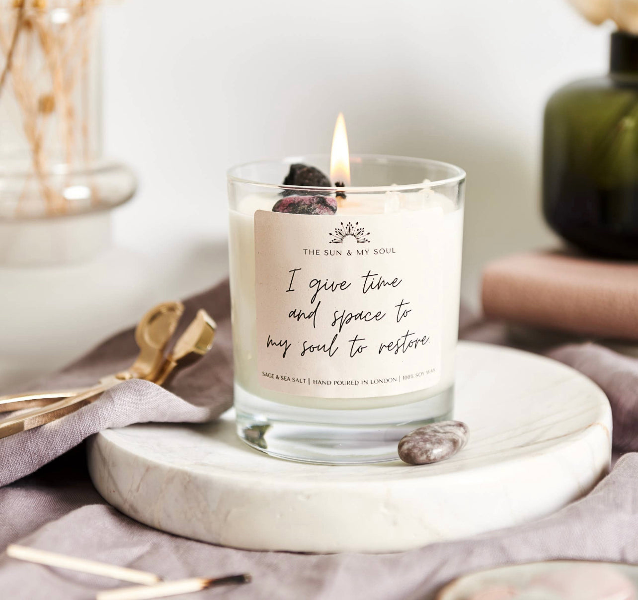 Healing Affirmation Candle - Selene + Sol