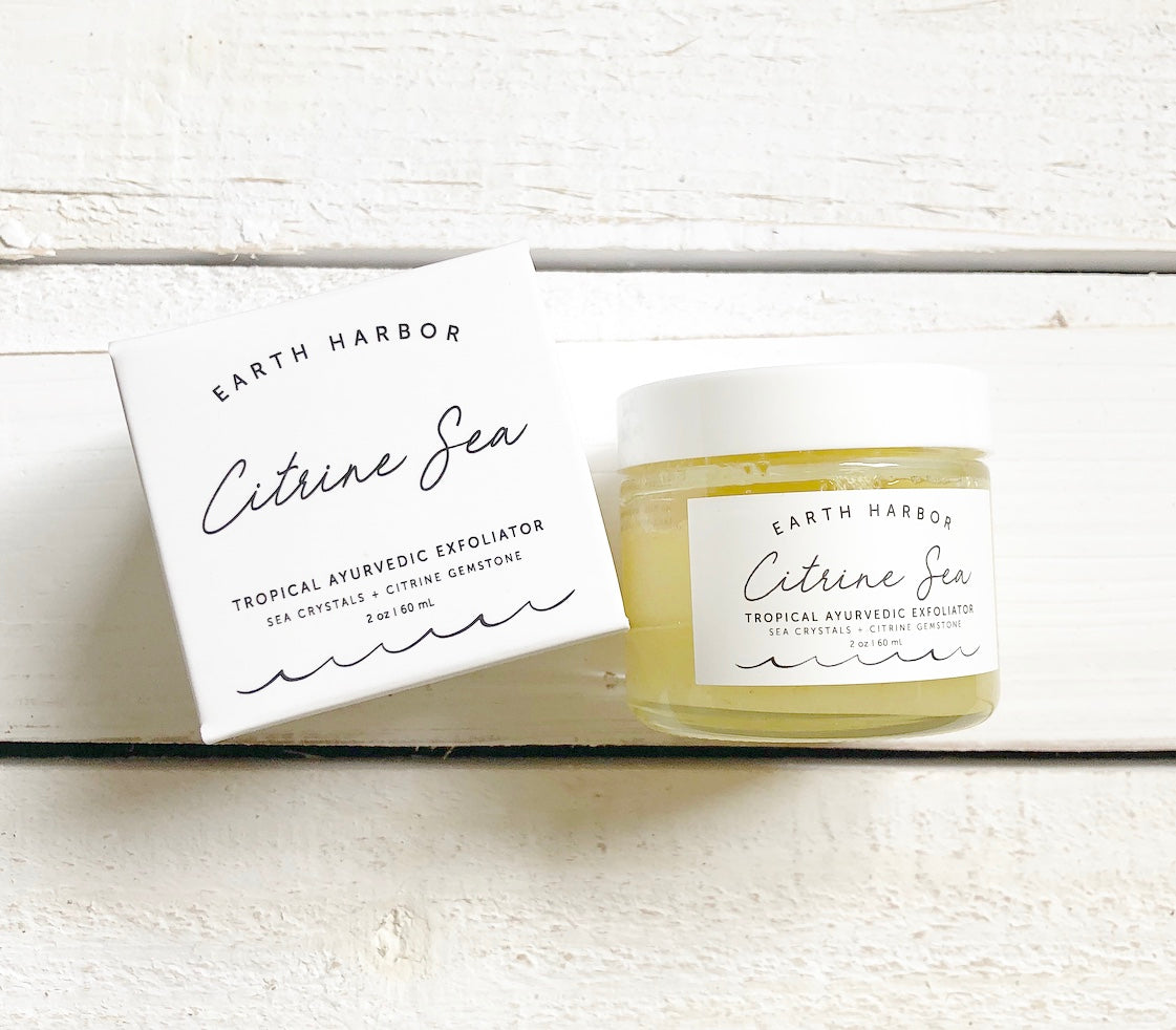 Citrine Gemstone + Turmeric Oil Exfoliator - Selene + Sol